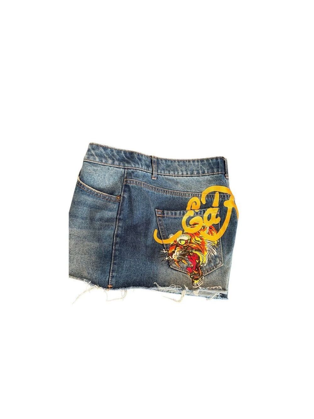 Vintage Ed Hardy Denim Mini Shorts - Picture 3 of 14